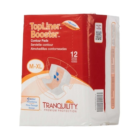 Tranquility Top Liner Contour Tranquility Top Liner Added Absorbency Incontinence Booster Pad, 13 1/2 x 21 1/2in, 12PK 3096